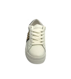 Scarpe donna sneaker Gold&gold ecopelle bianco/ nero con borchie DS22GG01 GB316