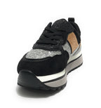 Scarpe donna sneaker Gold&gold ecopelle / glitter nero D23GG32 GB521