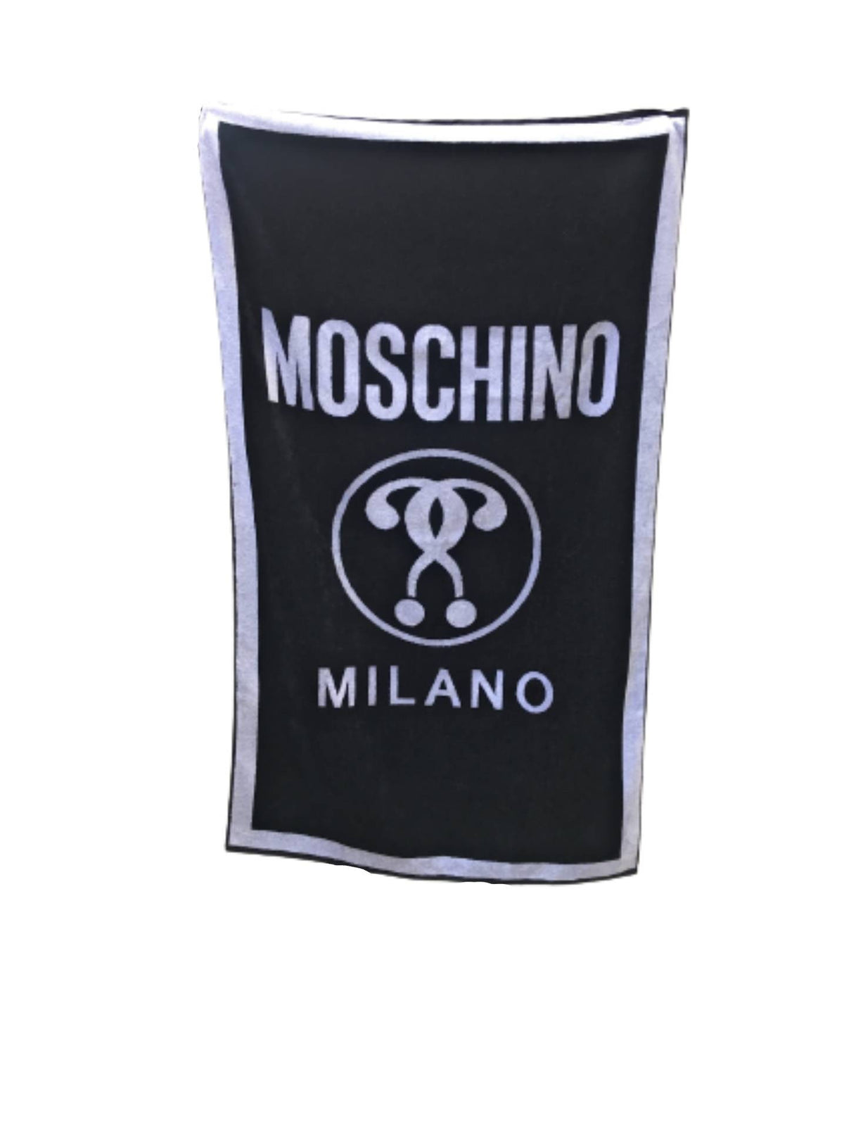 Telo mare Moschino con logo nero cotone C23MO25 A7406 5949