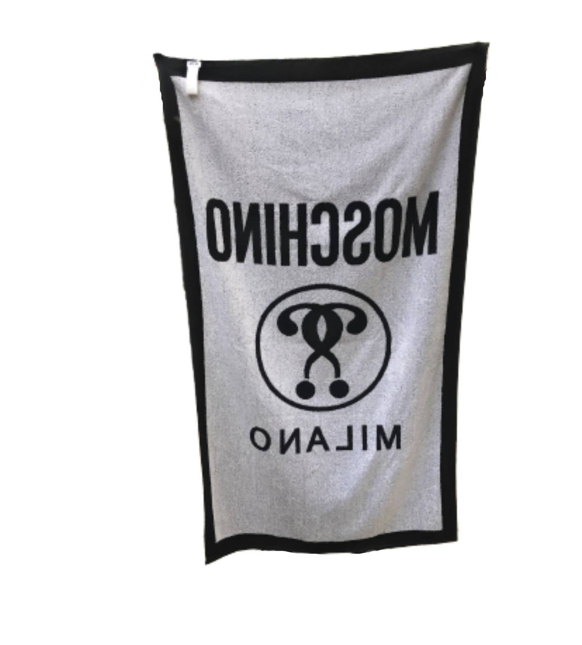 Telo mare Moschino con logo nero cotone C23MO25 A7406 5949