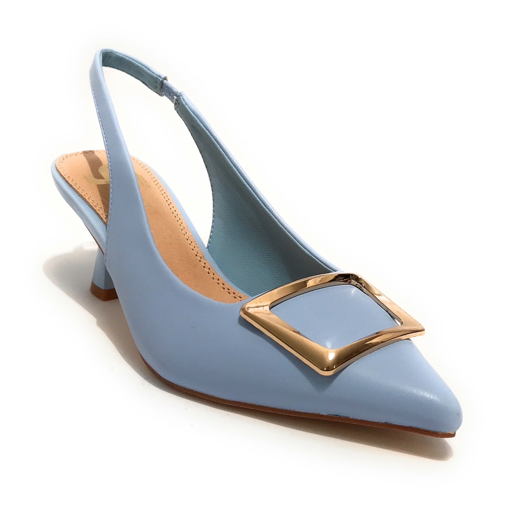 Scarpe donna Gold&gold decollete tallone aperto tc 65 celeste DS23GG11 GD736
