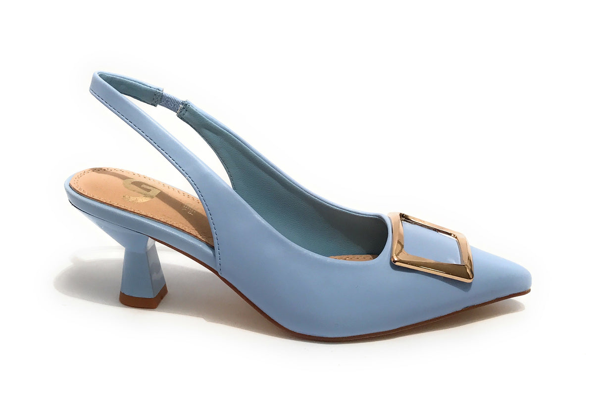 Scarpe donna Gold&gold decollete tallone aperto tc 65 celeste DS23GG11 GD736