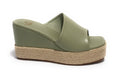 Scarpe donna Gold&gold sandalo con zeppa ecopelle verde DS23GG19 GD689