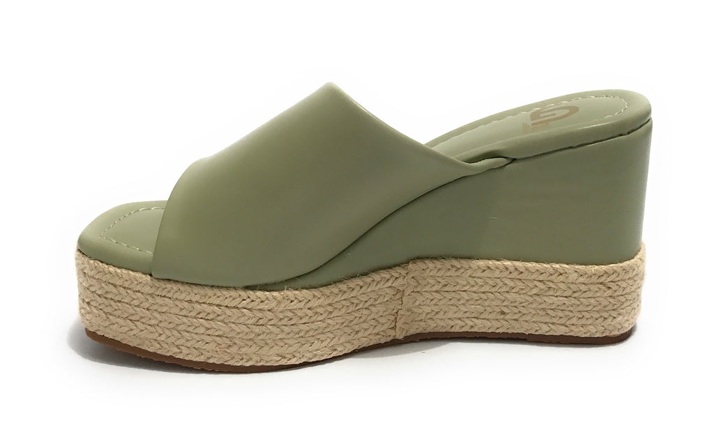 Scarpe donna Gold&gold sandalo con zeppa ecopelle verde DS23GG19 GD689