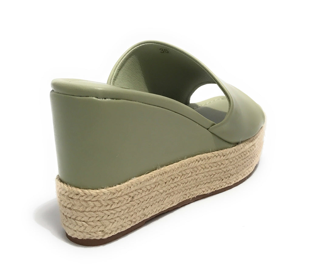 Scarpe donna Gold&gold sandalo con zeppa ecopelle verde DS23GG19 GD689