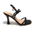 Scarpe donna Gold&gold sandalo con tacco ecopelle/ strass nero DS23GG41 GD772