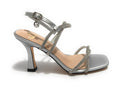 Scarpe donna Gold&gold sandalo con tacco ecopelle/ strass silver DS23GG43 GD772
