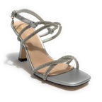 Scarpe donna Gold&gold sandalo con tacco ecopelle/ strass silver DS23GG43 GD772