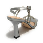 Scarpe donna Gold&gold sandalo con tacco ecopelle/ strass silver DS23GG43 GD772
