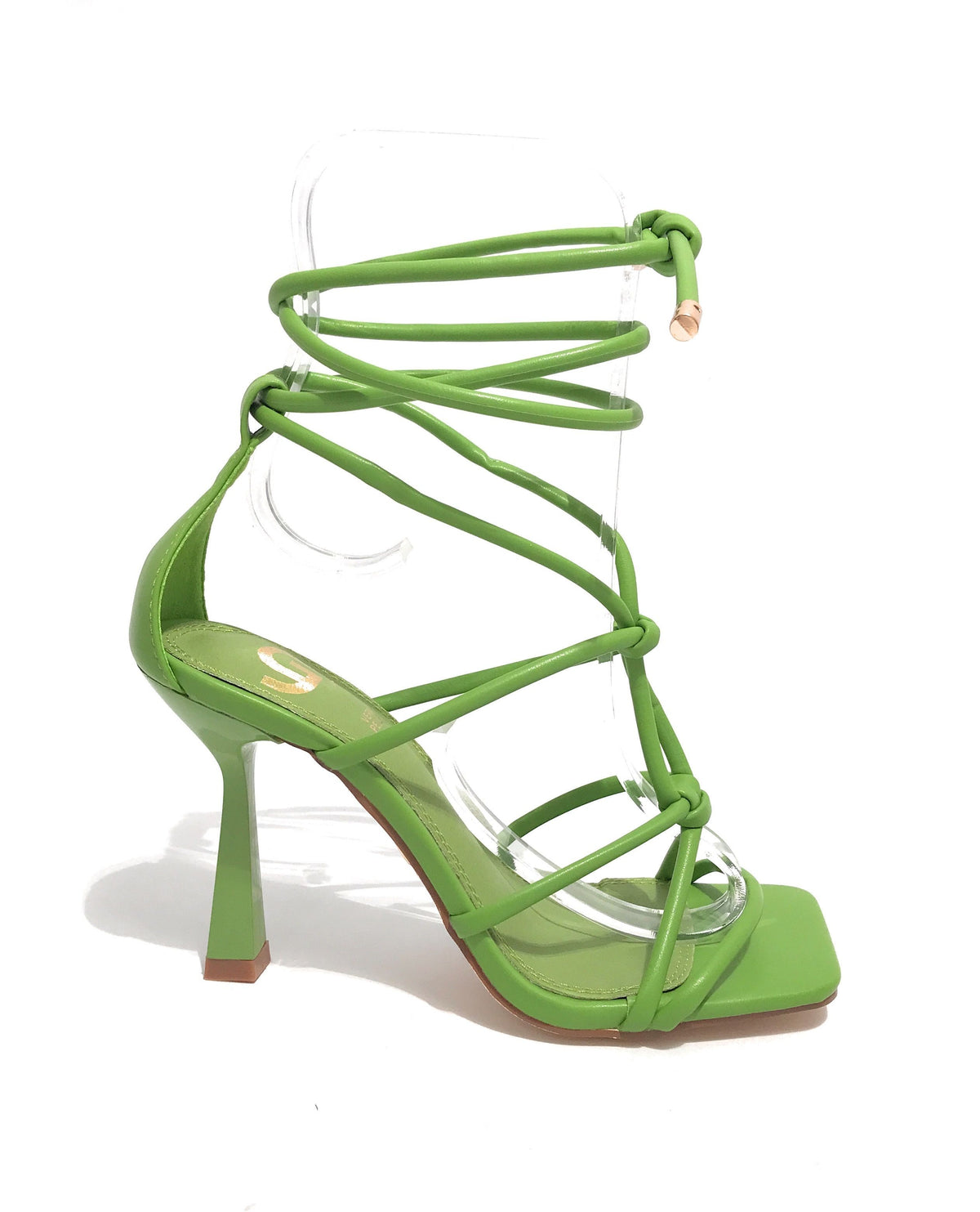 Scarpe donna Gold&gold sandalo con tacco tc 10 verde DS23GG47 GP23-467