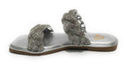 Scarpe donna Gold&gold ciabatta in ecopelle con strass silver DS23GG53 GP23-476