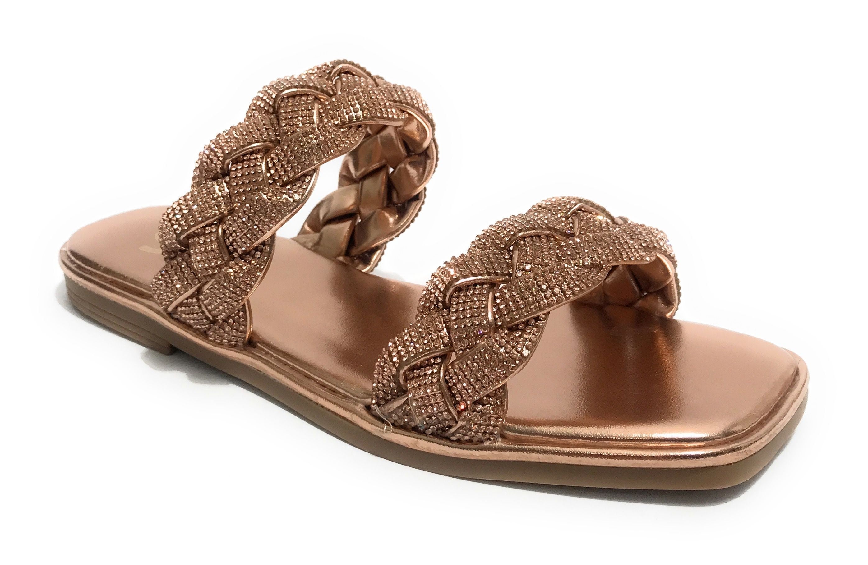 Scarpe donna Gold&gold ciabatta in ecopelle con strass rosa DS23GG56 GP23-476