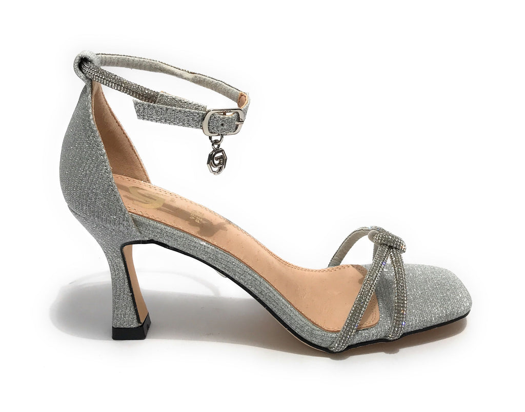Scarpe donna Gold&gold sandalo con tacco lurex silver DS23GG57 GP23-439