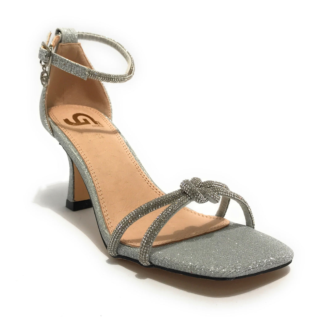 Scarpe donna Gold&gold sandalo con tacco lurex silver DS23GG57 GP23-439