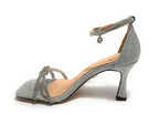 Scarpe donna Gold&gold sandalo con tacco lurex silver DS23GG57 GP23-439