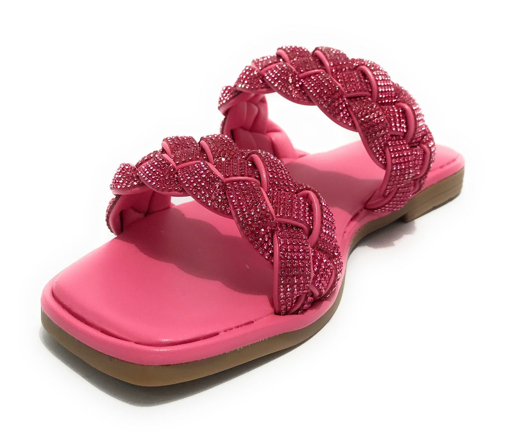 Scarpe donna Gold&gold ciabatta in ecopelle con strass fuxia DS23GG65 GP23-476