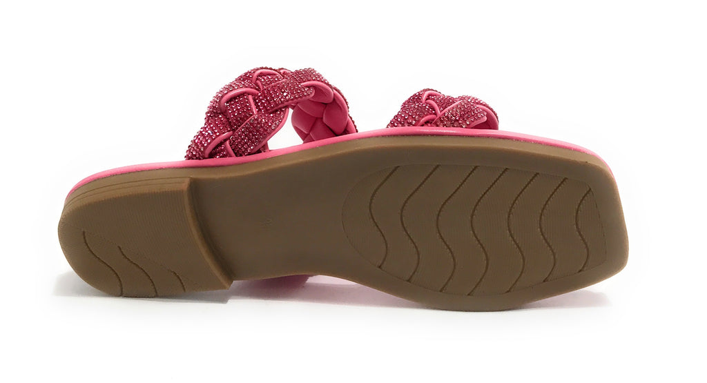Scarpe donna Gold&gold ciabatta in ecopelle con strass fuxia DS23GG65 GP23-476