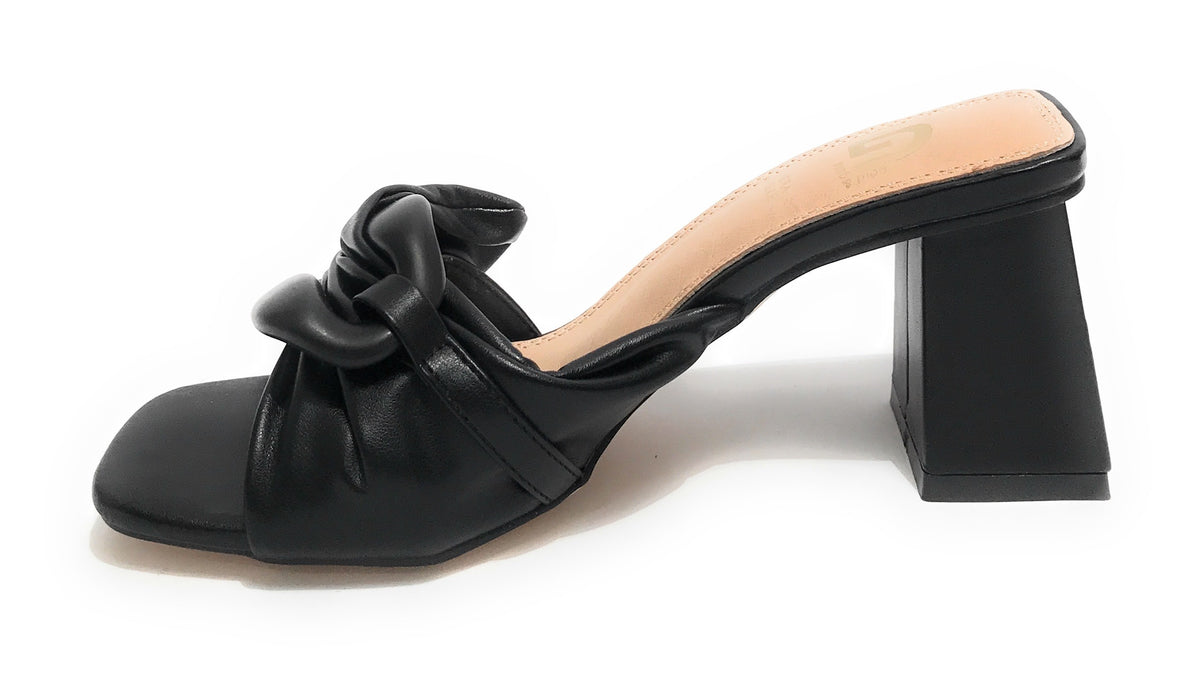 Scarpe donna Gold&gold sandalo con tacco ecopelle nero DS23GG58 GD798