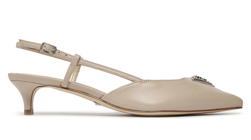 Décolleté Guess a punta Jesson tc 40 pelle taupe DS25GU02 FLPJESLEA05