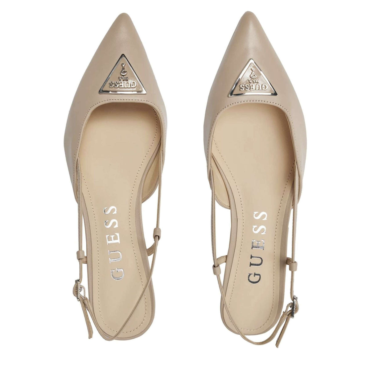 Décolleté Guess a punta Jesson tc 40 pelle taupe DS25GU02 FLPJESLEA05