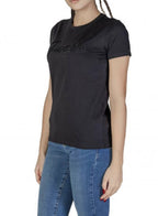 T-shirt donna Guess logo pizzo nero ES25GU45 W5RI08K9RM1