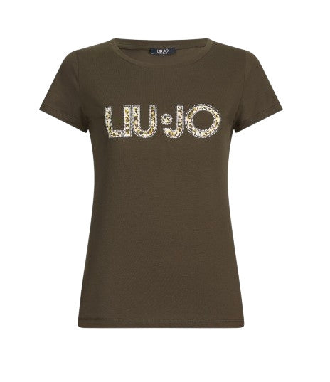 T-shirt donna Liu Jo lichene/animalier ES25LJ07 VA5154 JS003