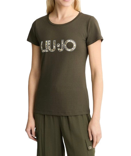 T-shirt donna Liu Jo lichene/animalier ES25LJ07 VA5154 JS003