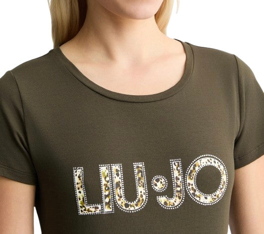 T-shirt donna Liu Jo lichene/animalier ES25LJ07 VA5154 JS003