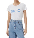 T-shirt donna Liu Jo bianco/jeans ES25LJ10 VA5154 JS003