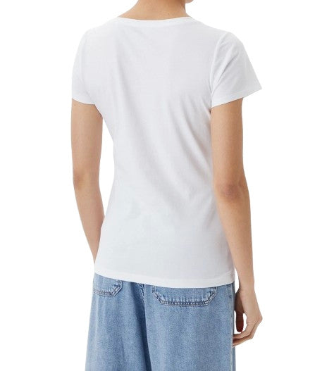 T-shirt donna Liu Jo bianco/jeans ES25LJ10 VA5154 JS003