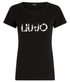 T-shirt donna Liu Jo nero/pearl ES25LJ25 VA5156 JS360