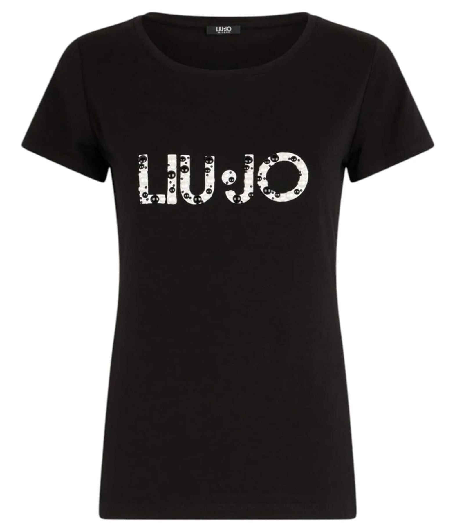 T-shirt donna Liu Jo nero/pearl ES25LJ25 VA5156 JS360