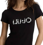 T-shirt donna Liu Jo nero/pearl ES25LJ25 VA5156 JS360
