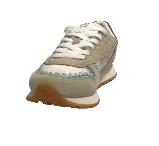 Sneaker Sun68 Girls's Ally ethnic teen bianco panna ZS25SU06 Z35405T