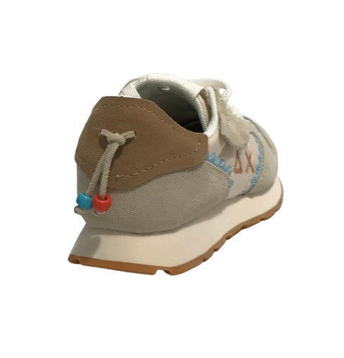 Sneaker Sun68 Girls's Ally ethnic teen bianco panna ZS25SU06 Z35405T