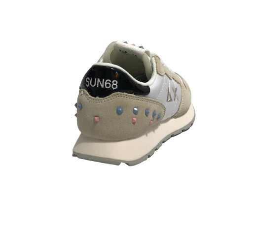 Sneaker Sun68 Girls's Ally studs teen bianco ZS25SU09 Z35406T