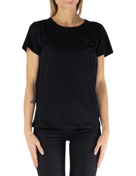T-shirt donna Liu Jo nero ES25LJ30 TA5170 JS923