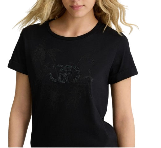 T-shirt donna Liu Jo nero ES25LJ43 TA5180 JS923