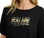 T-shirt donna Liu Jo nero ES25LJ51 VA5155 JS360 N9278