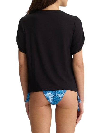 T-shirt donna Liu Jo nero/palm ES25LJ54 VA5155 JS360 M9201