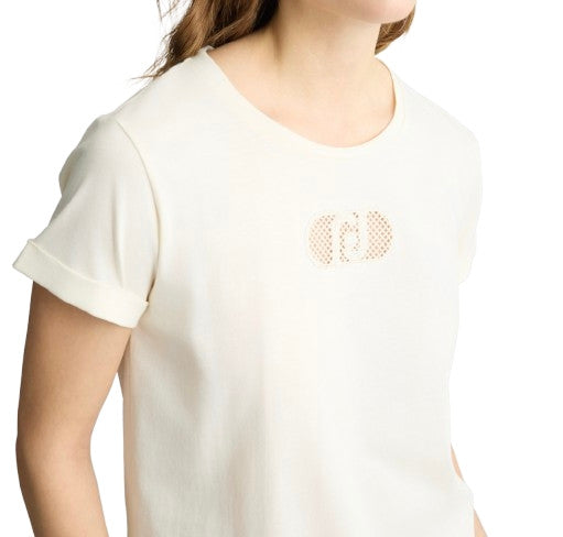 T-shirt donna Liu Jo bianco ES25LJ58 TA5180 JS923 M9248