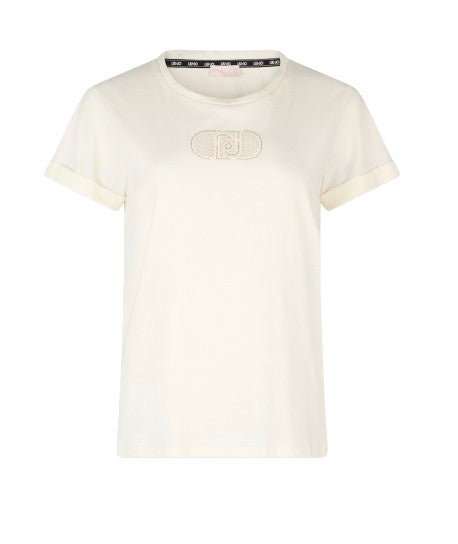 T-shirt donna Liu Jo bianco ES25LJ58 TA5180 JS923 M9248