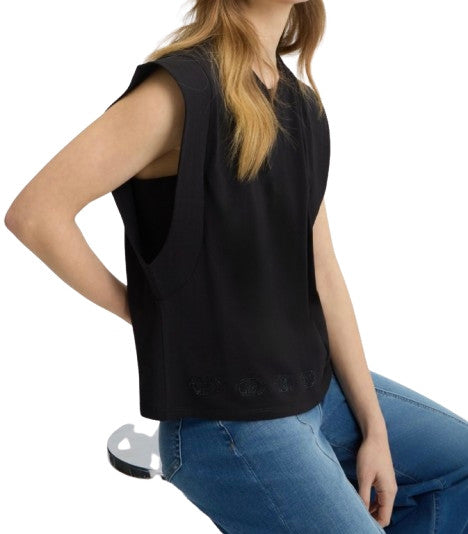 Top donna Liu Jo nero ES25LJ59 TA5272 J6308 22222