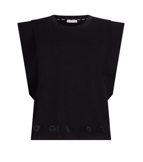 Top donna Liu Jo nero ES25LJ59 TA5272 J6308 22222