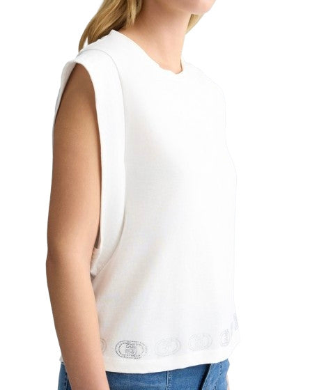 Top donna Liu Jo white ES25LJ60 TA5272 J6308 10105