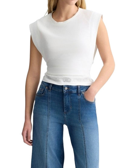 Top donna Liu Jo white ES25LJ60 TA5272 J6308 10105