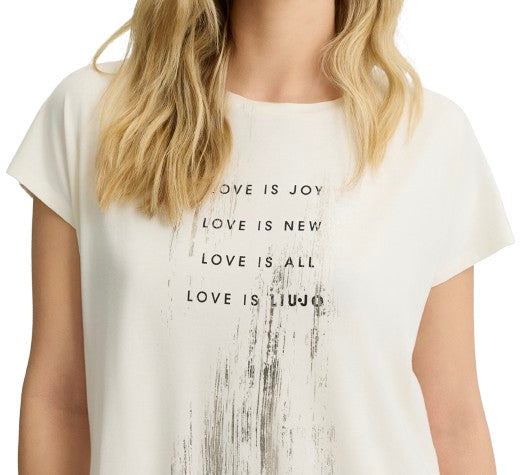 T-shirt donna Liu Jo white ES25LJ71 TA5268 JS005 M9183