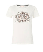 T-shirt donna Liu Jo white milk/ macula ES25LJ84 TA5173 JS003 M9514