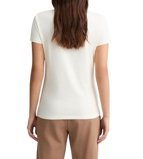 T-shirt donna Liu Jo white milk/ macula ES25LJ84 TA5173 JS003 M9514