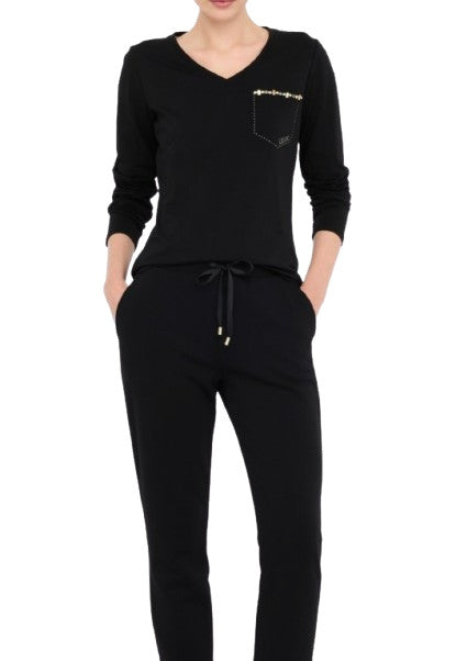 T-shirt donna Liu Jo nero E26LJ11 TF5170 JS003 22222